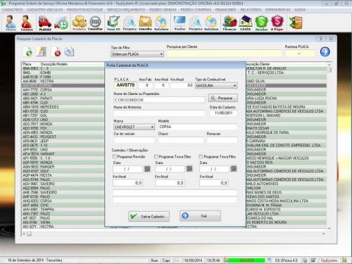 Programa para Oficina Mecânica para Veiculos em Geral, Vendas e Financeiro v4.0 FpqSystem 97779