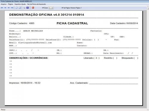 Programa para Oficina Mecânica para Veiculos em Geral, Vendas e Financeiro v4.0 FpqSystem 97781