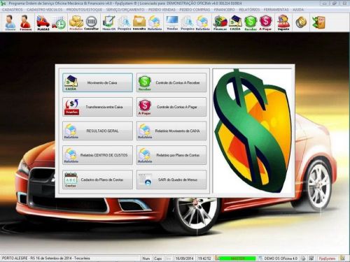 Programa para Oficina Mecânica para Veiculos em Geral, Vendas e Financeiro v4.0 FpqSystem 97783