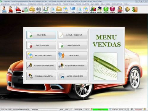Programa para Oficina Mecânica para Veiculos em Geral, Vendas e Financeiro v4.0 FpqSystem 97784