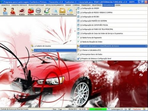 Software para Lanternagem Funilaria e Pintura com Vendas e Financeiro v2.0 - Fpqsystem 19032