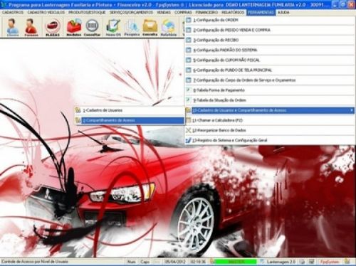 Software para Lanternagem, Funilaria e Pintura com Vendas e Financeiro v2.0 19032