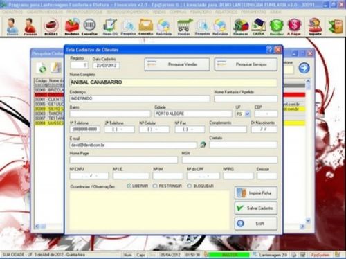 Software para Lanternagem Funilaria e Pintura com Vendas e Financeiro v2.0 - Fpqsystem 19038