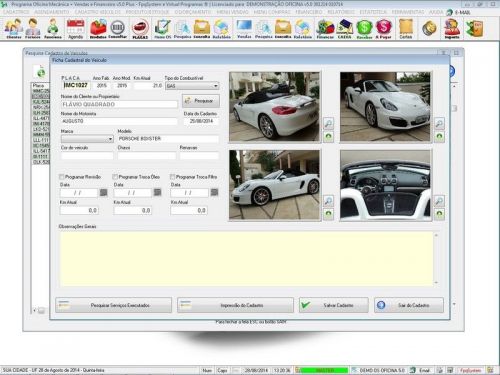 Programa para Oficina Mecânica com Check List  Vendas e Financeiro v5.0 - Fpqsystem 92488