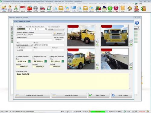 Programa para Oficina Mecânica CAMINHÃO com Check List + Vendas e Financeiro v5.2 PLUS 92529