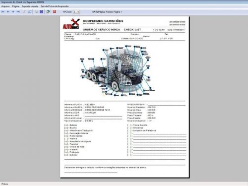 Programa para Oficina Mecânica CAMINHÃO com Check List + Vendas e Financeiro v5.2 PLUS 92530