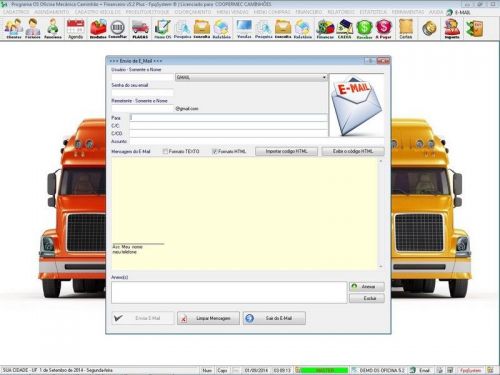 Programa para Oficina Mecânica CAMINHÃO com Check List + Vendas e Financeiro v5.2 PLUS 92532