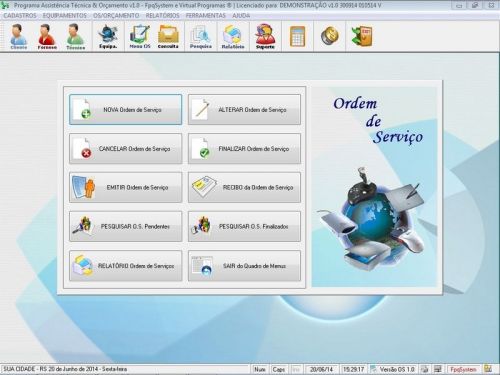 Programa Assistência Técnica Ordem de Serviço e Orçamento v1.0 - Fpqsystem 96354