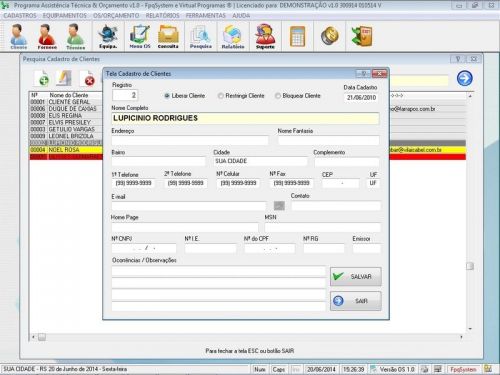 Programa Assistência Técnica Ordem de Serviço e Orçamento v1.0 - Fpqsystem 96355