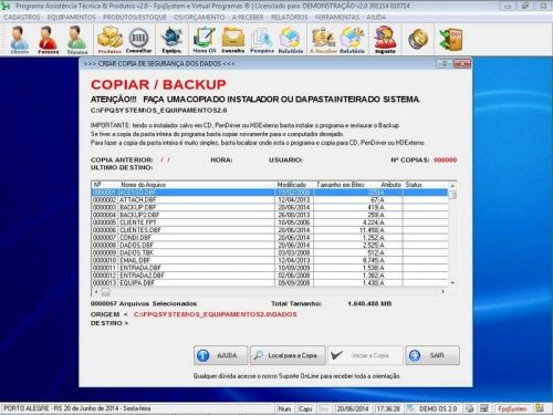 Programa Assistência Técnica Ordem de Serviço Orçamento e Produtos v2.0 - Fpqsystem 96618