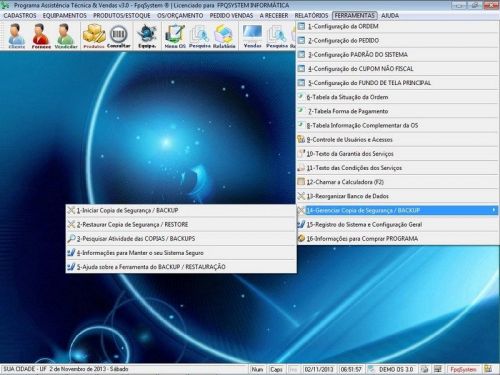 Programa para Assistência Técnica Ordem de Serviço Orçamento e Vendas v3.0 - Fpqsystem 96628