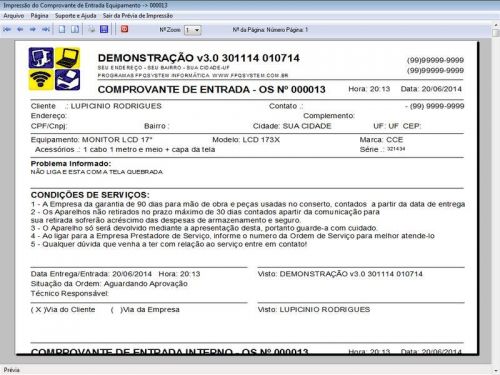 Programa para Assistência Técnica, Ordem de Serviço, Orçamento e Vendas v3.0 - Fpqsystem 96631