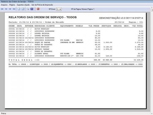 Programa para Assistência Técnica Ordem de Serviço Orçamento e Vendas v3.0 - Fpqsystem 96640