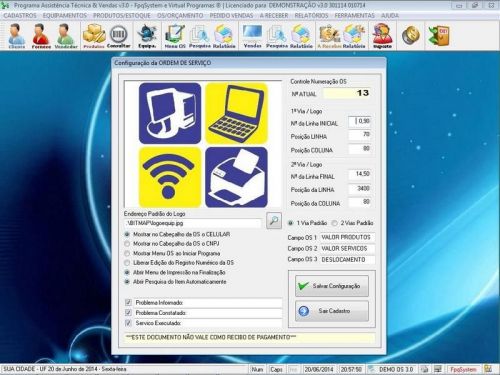 Programa para Assistência Técnica, Ordem de Serviço, Orçamento e Vendas v3.0 - Fpqsystem 96641