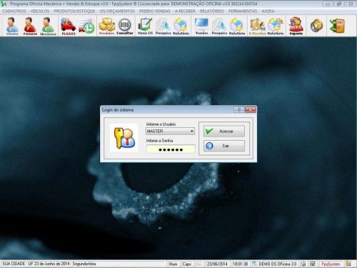 Programa para Oficina Mecânica com OS, Orçamento e Cadastro de Placas v3.0 - Fpqsystem 97564