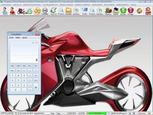 Programa para Oficina Mecânica Moto, OS, Orçamento e Cadastro de Placas v4.1 - Fpqsystem 97571