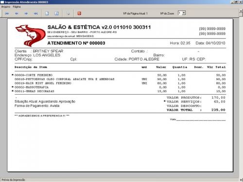 Programa Salão de Beleza e Estética com Agendamento e Vendas v2.0 - Fpqsystem 97606