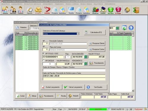 Programa para Salão de Beleza e Estética com Vendas e Financeiro v3.0 - Fpqsystem  Virtual Programas 97611