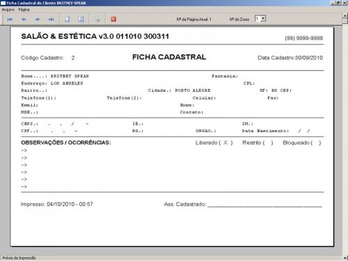 Programa para Salão de Beleza e Estética com Vendas e Financeiro v3.0 - Fpqsystem  Virtual Programas 97613