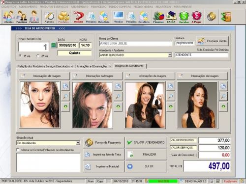 Programa para Salão de Beleza e Estética com Vendas e Financeiro v3.0 - Fpqsystem  Virtual Programas 97623