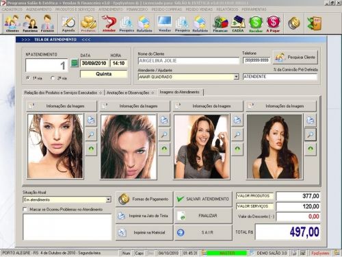 Programa para Salão de Beleza e Estética com Vendas e Financeiro v3.0 97623
