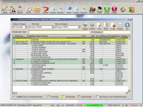 Programa para Salão de Beleza e Estética com Vendas e Financeiro v3.0 - Fpqsystem  Virtual Programas 97624