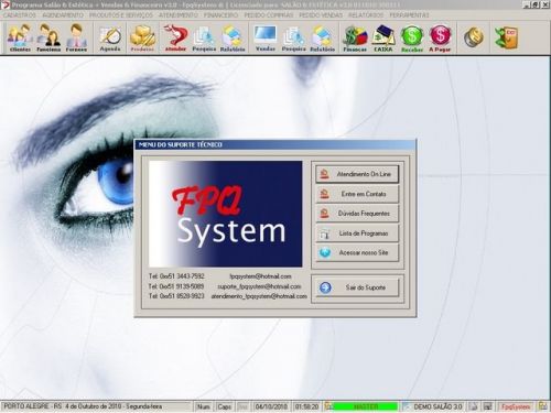 Programa para Salão de Beleza e Estética com Vendas e Financeiro v3.0 - Fpqsystem  Virtual Programas 97625