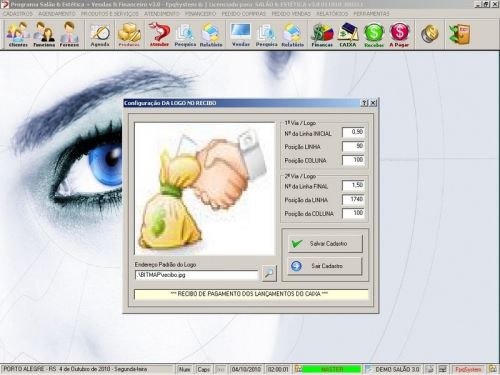 Programa para Salão de Beleza e Estética com Vendas e Financeiro v3.0 - Fpqsystem  Virtual Programas 97626