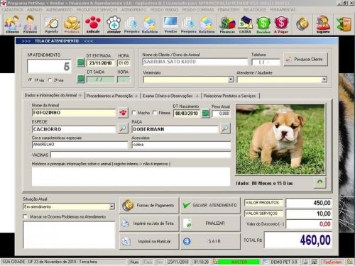 Programa para PetShop e Veterinária com Vendas, Serviços e Financeiro v3.0 - FpqSystem 97649