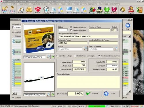 Programa para Petshop e Veterinária com Vendas Serviços e Financeiro v3.0 - Fpqsystem  Virtual Programas 97654