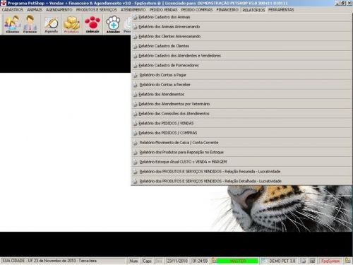 Programa para Petshop e Veterinária com Vendas Serviços e Financeiro v3.0 - Fpqsystem  Virtual Programas 97659