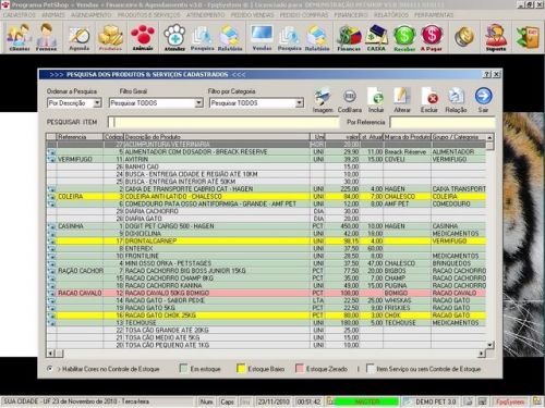 Programa para Petshop e Veterinária com Vendas Serviços e Financeiro v3.0 - Fpqsystem  Virtual Programas 97660