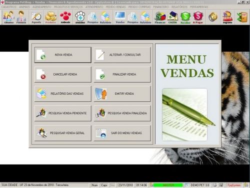 Programa para Petshop e Veterinária com Vendas Serviços e Financeiro v3.0 - Fpqsystem  Virtual Programas 97663