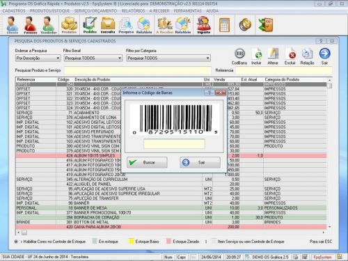 Programa Gráfica Rápida com Cadastro de Clientes e Serviços v2.5 - FpqSystem 97742