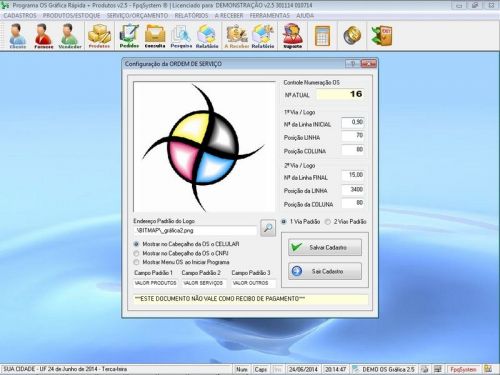 Programa Gráfica Rápida com Cadastro de Clientes e Serviços v2.5 - FpqSystem 97743