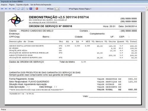 Programa Gráfica Rápida com Cadastro de Clientes e Serviços v2.5 - Fpqsystem 97745