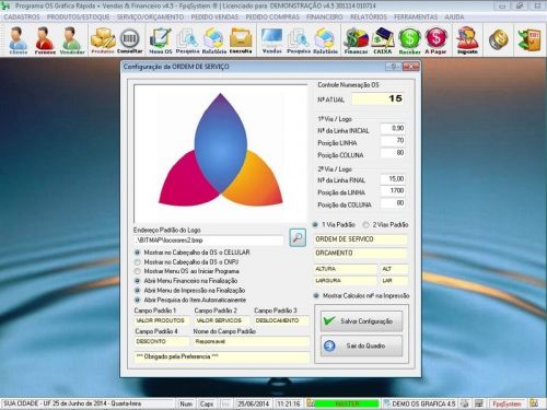 Programa Gráfica Rápida com Cadastro de Clientes, Serviços e Financeiro v4.5 - FpqSystem 97761
