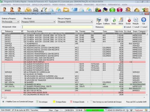 Programa Gráfica Rápida com Cadastro de Clientes, Serviços e Financeiro v4.5 - FpqSystem 97769