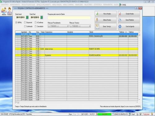 Programa Gráfica Rápida com Cadastro de Clientes, Serviços e Financeiro v5.5 PLUS - FpqSystem 97803