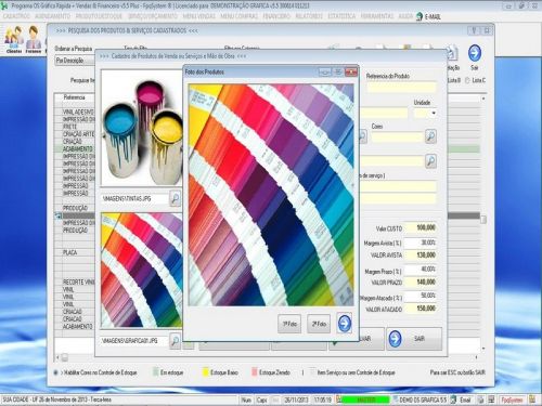 Programa Gráfica Rápida com Cadastro de Clientes, Serviços e Financeiro v5.5 PLUS - FpqSystem 97805