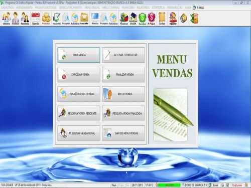 Programa Gráfica Rápida com Cadastro de Clientes Serviços e Financeiro v5.5 Plus - Fpqsystem 97809