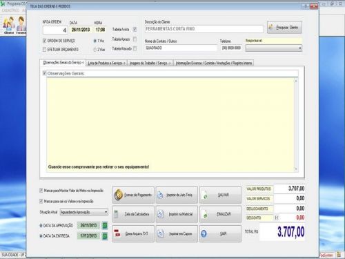 Programa Gráfica Rápida com Cadastro de Clientes Serviços e Financeiro v5.5 Plus - Fpqsystem 97815
