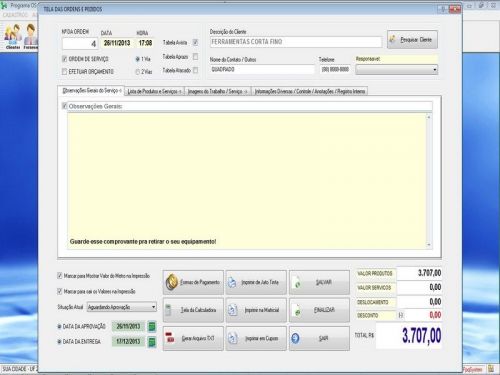 Programa Gráfica Rápida com Cadastro de Clientes, Serviços e Financeiro v5.5 PLUS - FpqSystem 97815