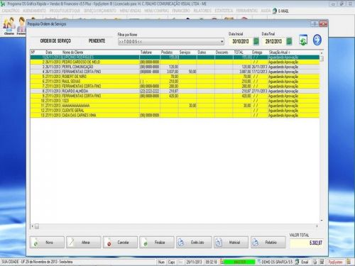 Programa Gráfica Rápida com Cadastro de Clientes, Serviços e Financeiro v5.5 PLUS - FpqSystem 97819