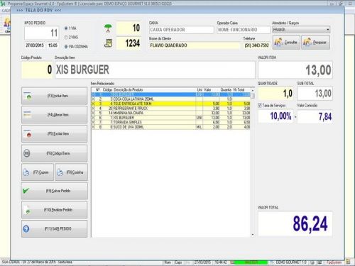 Programa para Espaço Gourmet Bares e Restaurantes Pdv v1.0 - Fpqsystem 136970