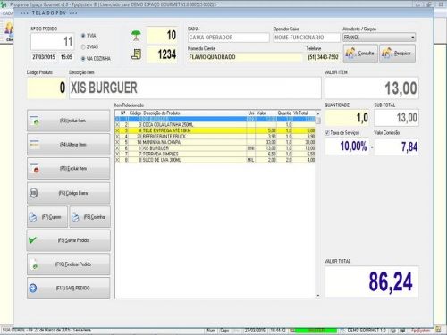 Programa para Espaço Gourmet, Bares e Restaurantes + PDV v1.0 - FpqSystem 136970