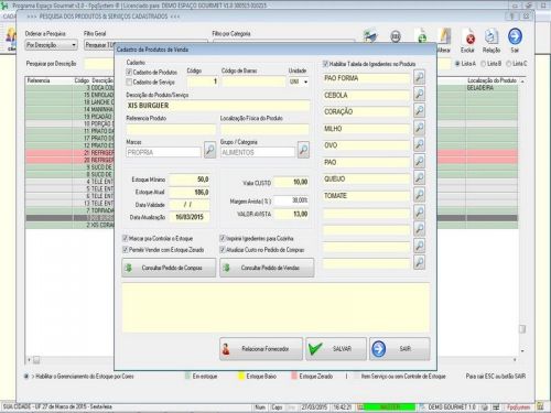 Programa para Espaço Gourmet, Bares e Restaurantes + PDV v1.0 - FpqSystem 136975