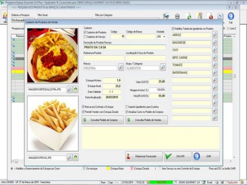 Programa para Espaço Gourmet Bares e Restaurantes Pdv Mesas v2.0 Plus - Fpqsystem 136995