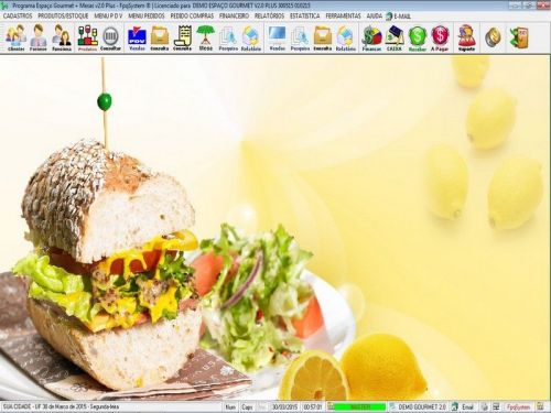 Programa para Espaço Gourmet Bares e Restaurantes Pdv Mesas v2.0 Plus - Fpqsystem 137002
