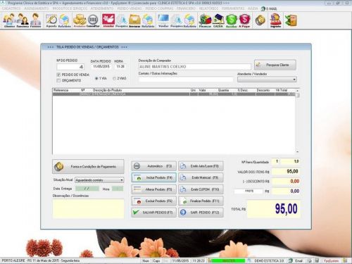 Programa Clinica de Estética e Spa Agendamento Vendas e Financeiro v3.0 - Fpqsystem 146294